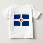 Baby T-shirt met vlag van Indianapolis City, Veren (Achterkant)
