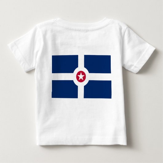 Baby T-shirt met vlag van Indianapolis City, Veren (Achterkant)