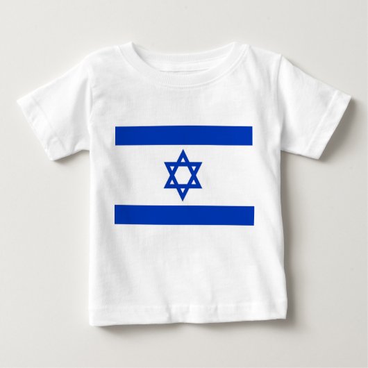 Baby T-shirt met vlag van Israël (Voorkant)