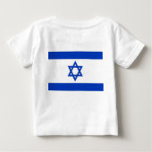 Baby T-shirt met vlag van Israël (Achterkant)