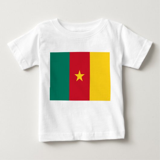 Baby T-shirt met vlag van Kameroen (Voorkant)