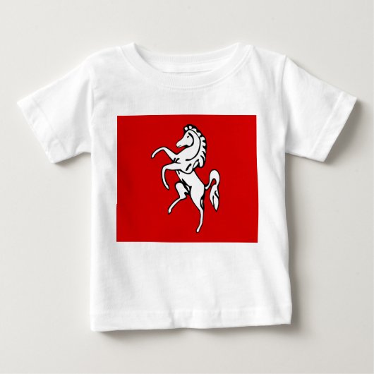 Baby T-shirt met vlag van Kent, Engeland (Voorkant)