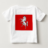 Baby T-shirt met vlag van Kent, Engeland (Achterkant)