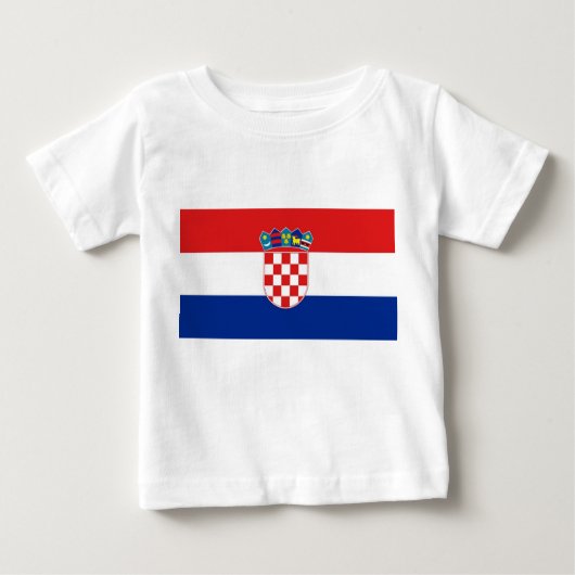 Baby T-shirt met vlag van Kroatië (Voorkant)