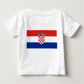 Baby T-shirt met vlag van Kroatië (Achterkant)
