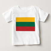 Baby T-shirt met vlag van Litouwen (Voorkant)
