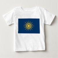 Baby T-shirt met vlag van Macedonië, Griekenland