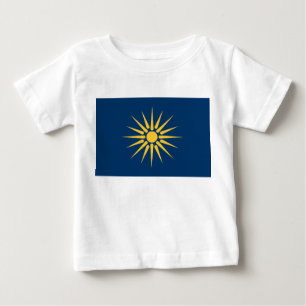 Baby T-shirt met vlag van Macedonië, Griekenland