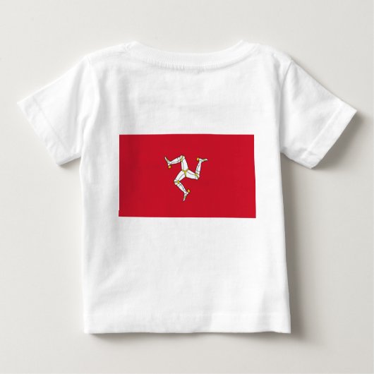 Baby T-Shirt met vlag van Man, Verenigd Koninkrijk (Achterkant)
