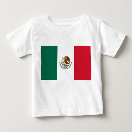 Baby T-shirt met vlag van Mexico (Voorkant)