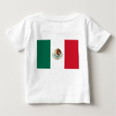 Baby T-shirt met vlag van Mexico (Achterkant)