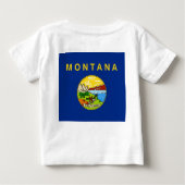 Baby T Shirt met vlag van Montana, Verenigde State (Achterkant)