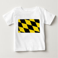 Baby T-shirt met vlag van München, Duitsland