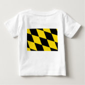 Baby T-shirt met vlag van München, Duitsland (Achterkant)