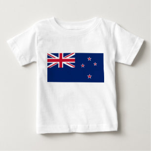Baby T-shirt met vlag van Nieuw-Zeeland