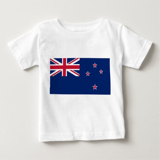 Baby T-shirt met vlag van Nieuw-Zeeland (Voorkant)