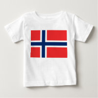 Baby T-shirt met vlag van Noorwegen