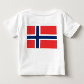 Baby T-shirt met vlag van Noorwegen (Achterkant)