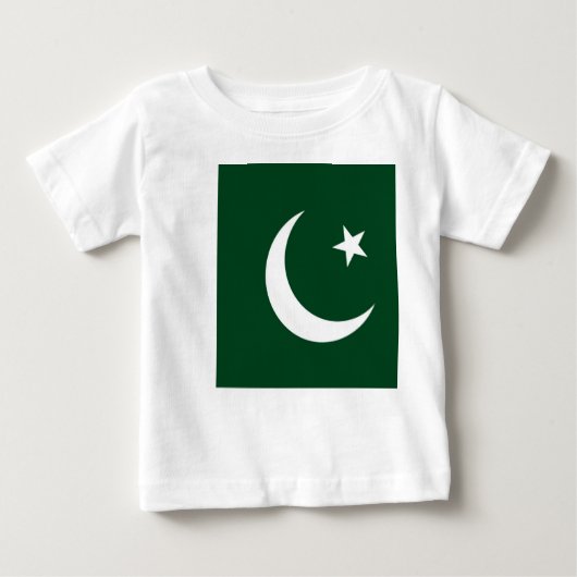 Baby T-shirt met vlag van Pakistan (Voorkant)