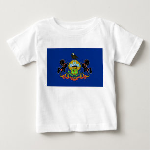 Baby T-shirt met vlag van Pennsylvania