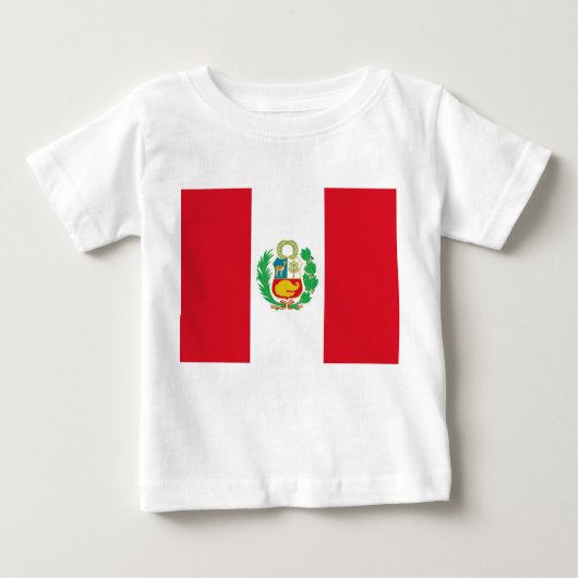 Baby T-shirt met vlag van Peru (Voorkant)