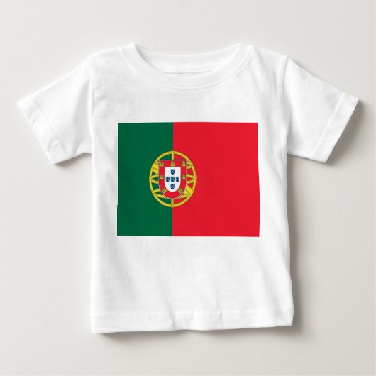 Baby T-shirt met vlag van Portugal (Voorkant)