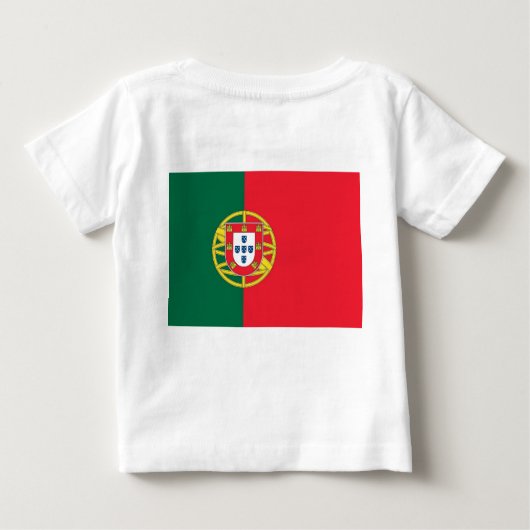 Baby T-shirt met vlag van Portugal (Achterkant)