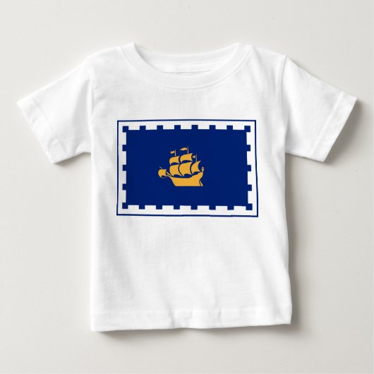 Baby T-shirt met vlag van Quebec City (Voorkant)