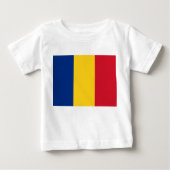 Baby T-shirt met vlag van Roemenië (Voorkant)