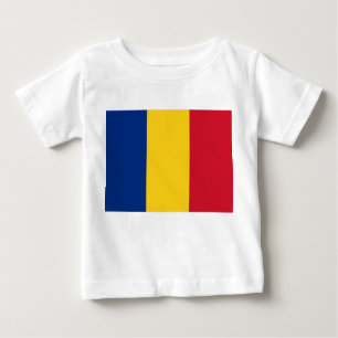 Baby T-shirt met vlag van Roemenië