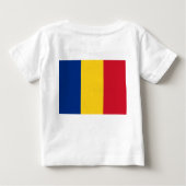Baby T-shirt met vlag van Roemenië (Achterkant)