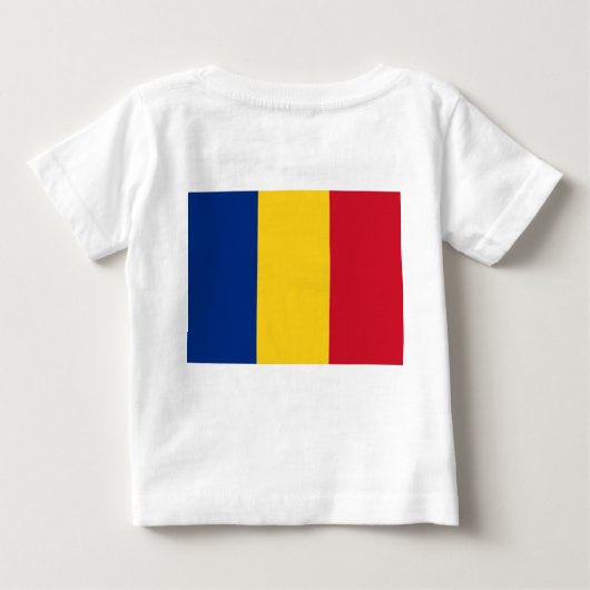 Baby T-shirt met vlag van Roemenië (Achterkant)