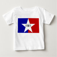 Baby T-shirt met vlag van San Antonio, U.S.A.