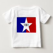 Baby T-shirt met vlag van San Antonio, U.S.A. (Achterkant)
