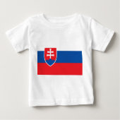 Baby T-shirt met vlag van Slowakije (Voorkant)