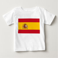 Baby T-shirt met vlag van Spanje