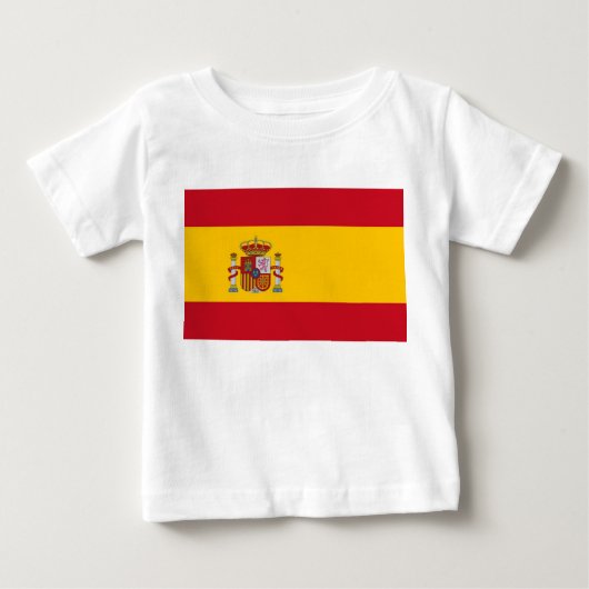 Baby T-shirt met vlag van Spanje (Voorkant)