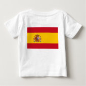 Baby T-shirt met vlag van Spanje (Achterkant)