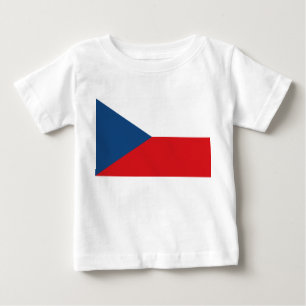 Baby T-shirt met vlag van Tsjechië