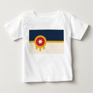 Baby T-shirt met vlag van Tulsa, Oklahoma