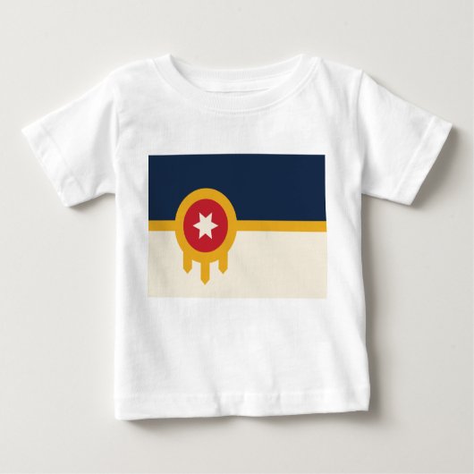 Baby T-shirt met vlag van Tulsa, Oklahoma (Voorkant)