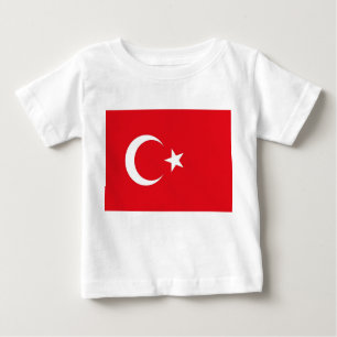 Baby T-shirt met vlag van Turkije