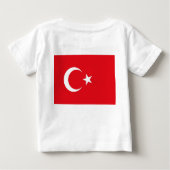 Baby T-shirt met vlag van Turkije (Achterkant)