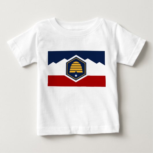 Baby T-shirt met vlag van Utah, VS (Voorkant)