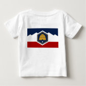 Baby T-shirt met vlag van Utah, VS (Achterkant)
