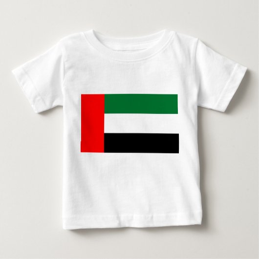Baby T-shirt met vlag van Verenigde Arabische Emir (Voorkant)