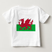 Baby T-shirt met vlag van Wales (Achterkant)