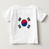 Baby T-shirt met vlag van Zuid-Korea (Achterkant)
