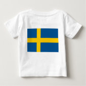 Baby T-shirt met vlag van Zweden (Achterkant)