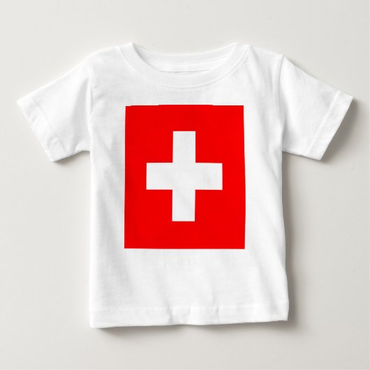 Baby T-shirt met vlag van Zwitserland (Voorkant)